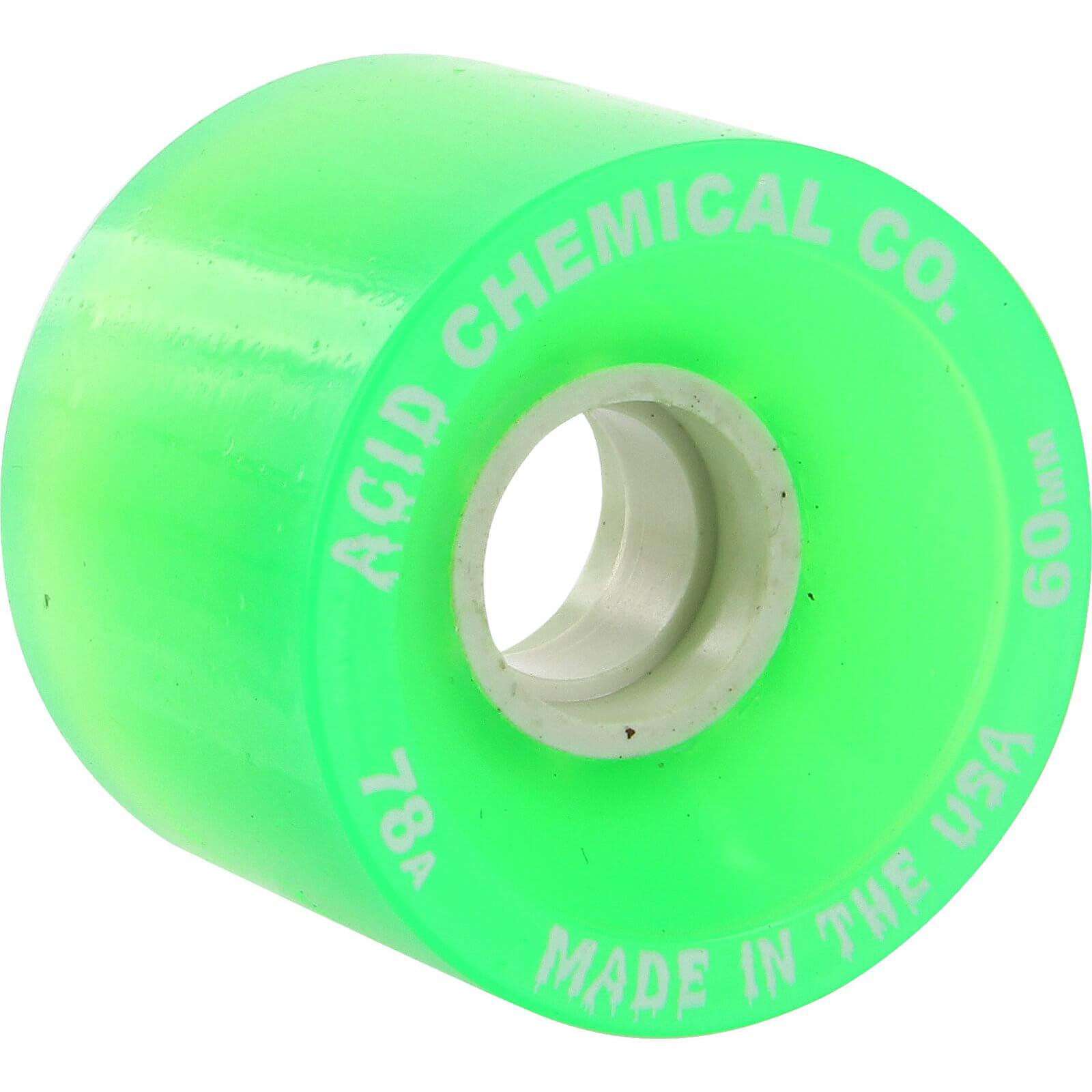 Acid Chemical Wheels Funner Green Skateboard Wheels  60mm 78a Set of 4  Warehouse Skateboards