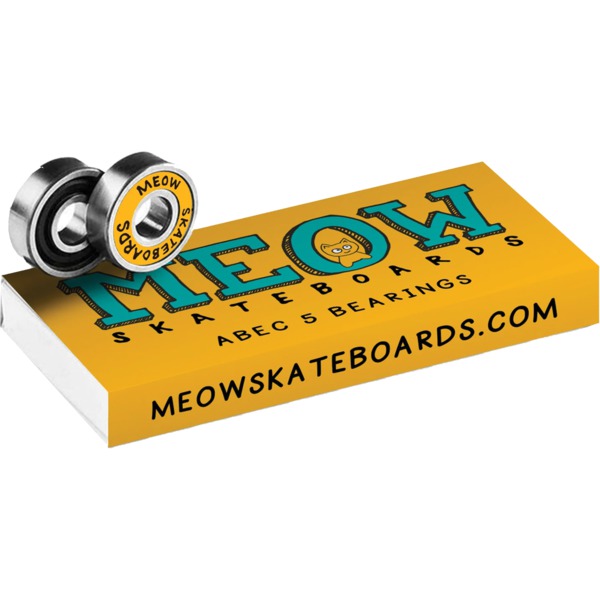 Meow Skateboards ABEC 5 Yellow Skateboard Bearings