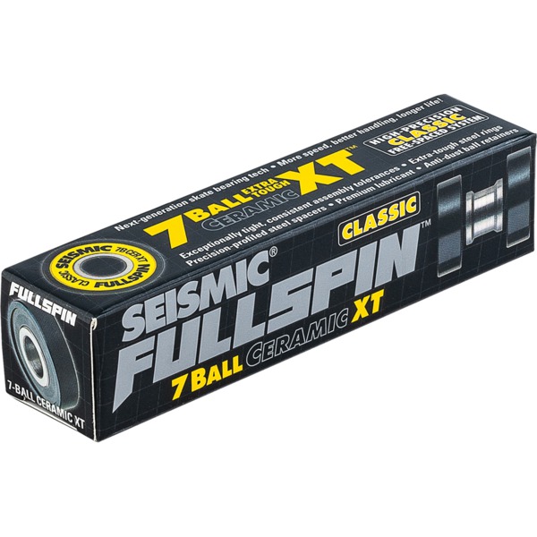 Seismic Skate Systems Fullspin 8mm 7-Ball Ceramic XT Classic Skateboard Bearings