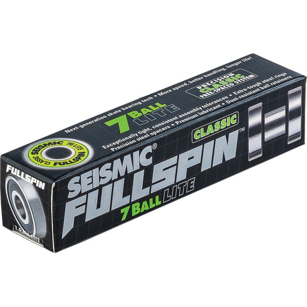 Seismic Skate Systems Fullspin 8mm 7-Ball Lite Classic Skateboard Bearings