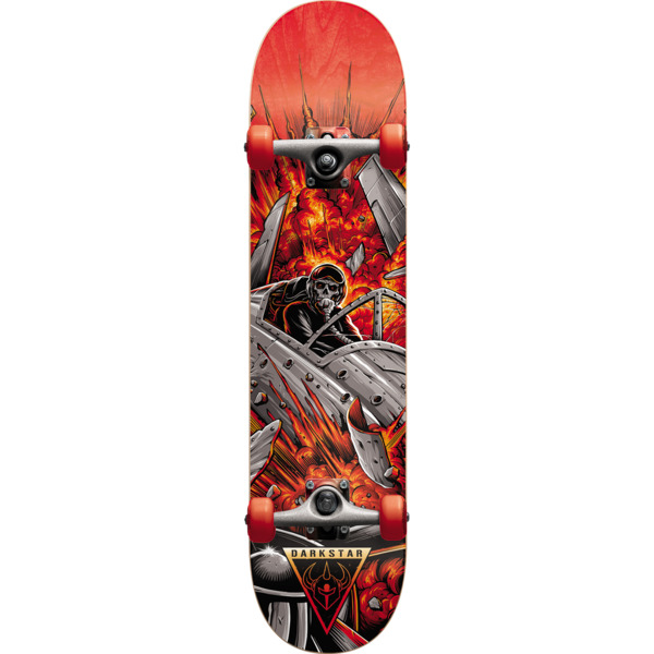 Darkstar Skateboards Trick Red Mid Complete Skateboards - 7.37 x 29.8 ...