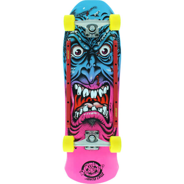 Santa Cruz Skateboards Rob Roskopp Face Blue / Pink Complete Skateboard ...