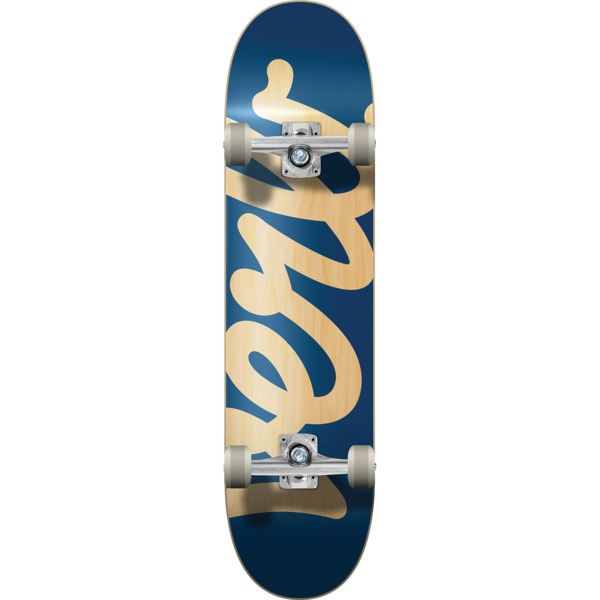 Verb Skateboards XL Script Navy / Natural Complete Skateboard - 8" x 32"