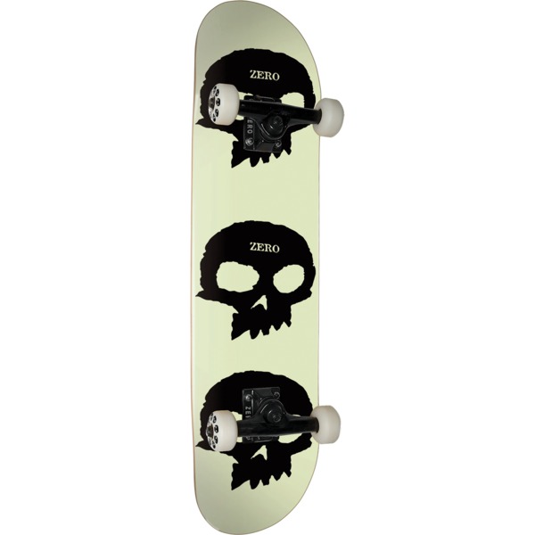 Zero Skateboards 3 Skulls Glow Complete Skateboard - 8" x 31.7"