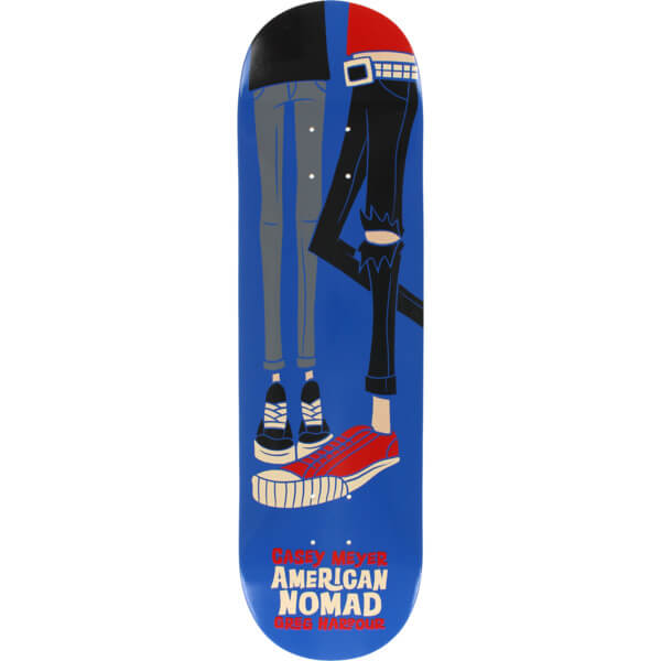 American Nomad Skateboards Casey Meyer \/ Greg Harbour Blue Skateboard Deck  8.5 x 32.5 