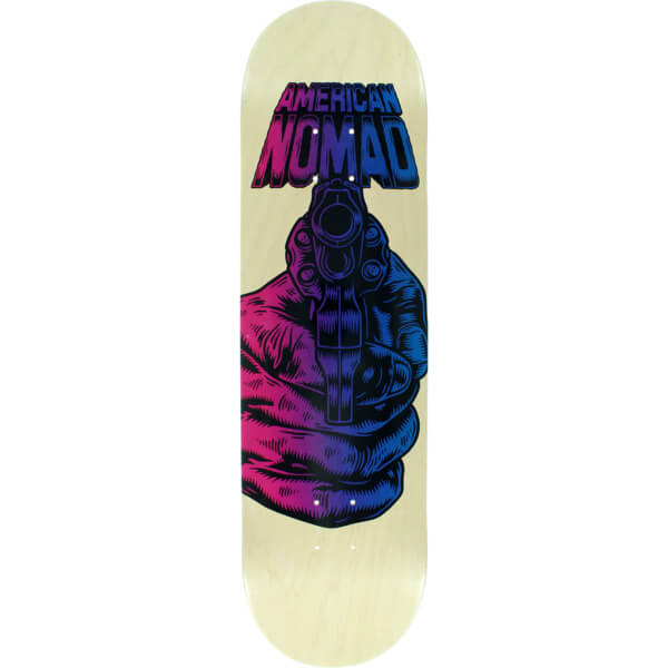 American Nomad Skateboards You\u002639;re Next Natural \/ Pink \/ Blue Skateboard Deck  8.5 x 32.5 