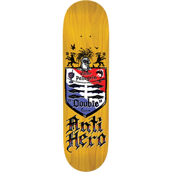 Anti Hero Skateboards Doobie Pellegrin Coat of Arms Skateboard Deck - 8.62" x 32.56"