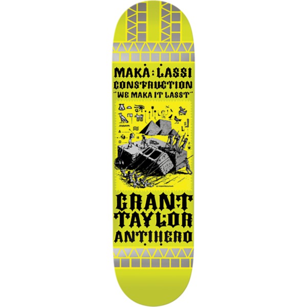 Anti Hero Skateboards Grant Taylor Makalassi Construction Renovated Skateboard Deck - 8.38" x 32.25"