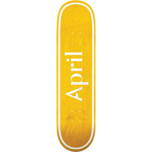 April Skateboards OG Logo Yellow Skateboard Deck - 8.5" x 32.2"