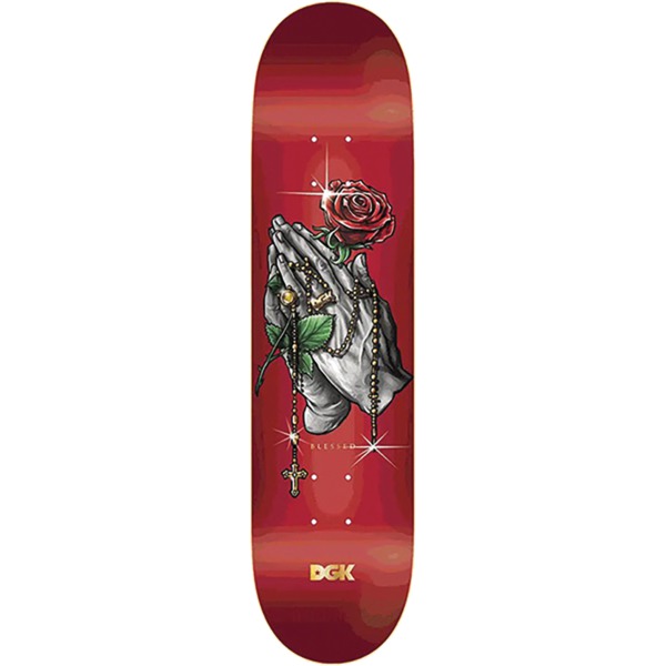 DGK Skateboards Blessed Red Lenticular Skateboard Deck - 8.25" x 31.8"
