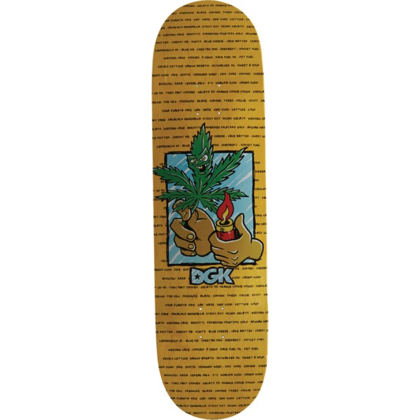 DGK Skateboards Talkin Dro Yellow Skateboard Deck - 8.5" x 32.2"