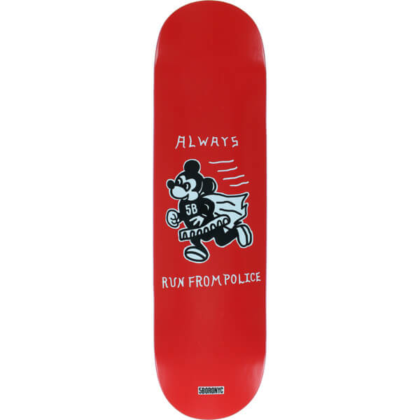 5Boro NYC Skateboards Always Run Red Skateboard Deck  8 x 32  Warehouse Skateboards