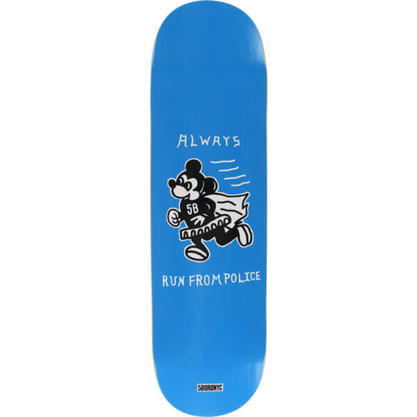 5Boro NYC Skateboards Always Run Blue Skateboard Deck  8.25 x 32  Warehouse Skateboards