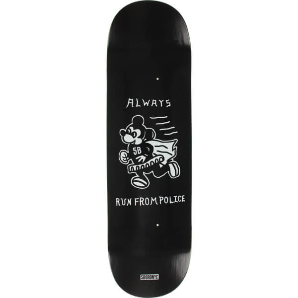 5Boro NYC Skateboards Always Run Black Skateboard Deck  8.5 x 32  Warehouse Skateboards