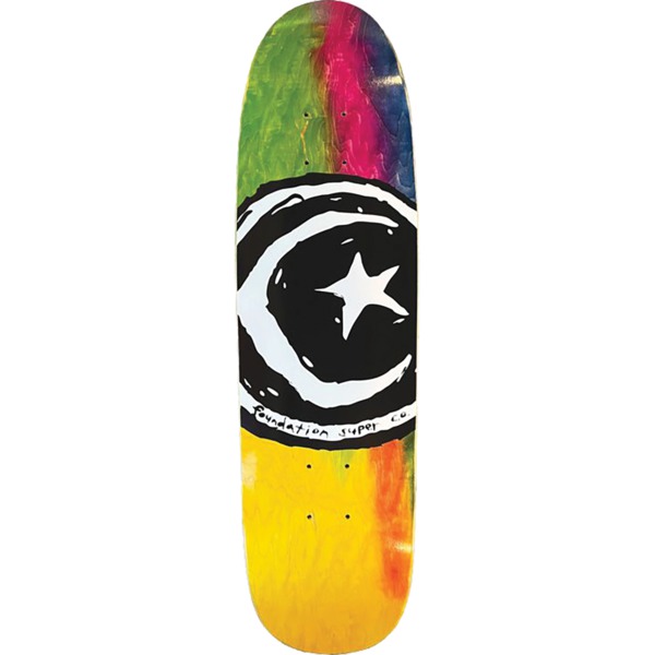 Foundation Skateboards Star and Moon Rainbow Dye Skateboard Deck - 8" x 31.84"