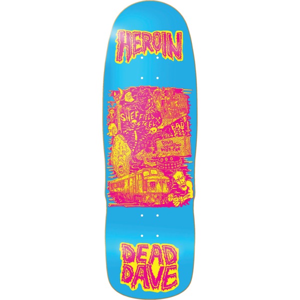 Heroin Skateboards Dead Dave Allegory Of Fear Skateboard Deck - 10.1" x 32"