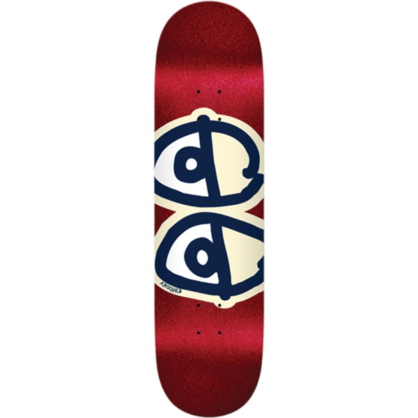 Krooked Skateboards Eyes Glitter Fleck Red Skateboard Deck - 8.25" x 31.5"