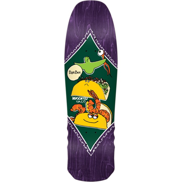 Krooked Skateboards Ray Barbee Shrimp Taco Assorted Stains Skateboard Deck - 9.3" x 31.7"