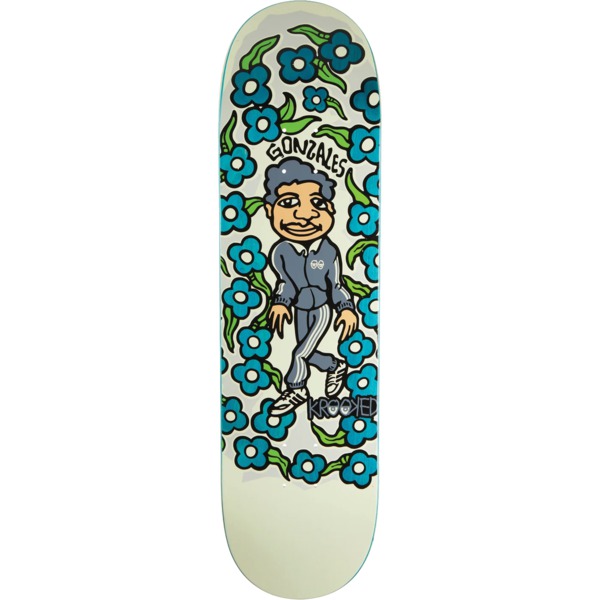 Krooked Skateboards Mark Gonzales Sweatpants Light Blue Veneer Skateboard Deck - 8.5" x 31.85"