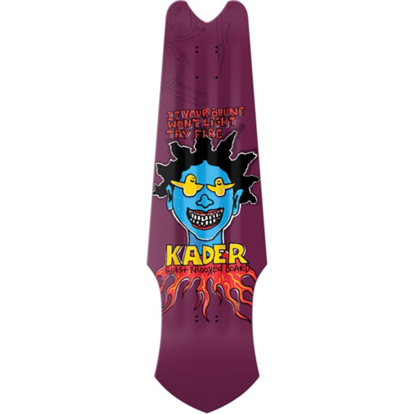 Krooked Skateboards Kader Sylla Guest Tri-Plane Maroon Skateboard Deck - 9.75" x 33.75"