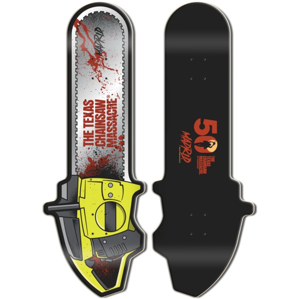 Madrid Skateboards Texas Chainsaw Massacre LTD Chainsaw 50th Old School Skateboard Deck - 11.25" x 32.37"