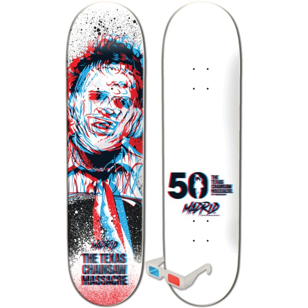 Madrid Skateboards Texas Chainsaw Massacre LTD Head Cheese 3D Skateboard Deck - 8.5" x 32.5"