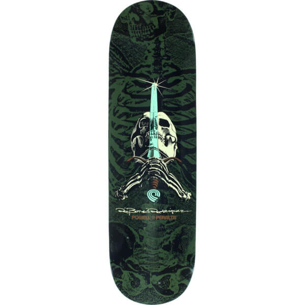 x 9 32 Skateboard Powell & Skull Peralta Sword Rodriguez Blue