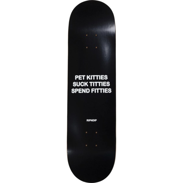 Rip N Dip Pet Kitties Black Skateboard Deck - 8.25" x 31.75"