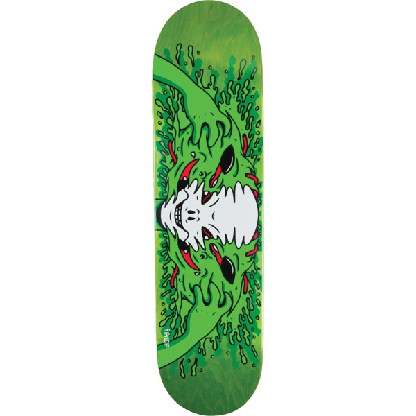 Rip N Dip Skull Face Alien Green Skateboard Deck - 8.5" x 31.75"