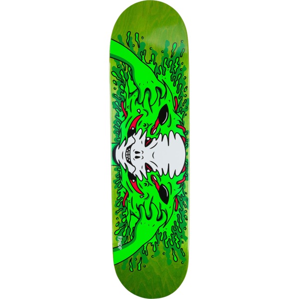 Rip N Dip Skull Face Alien Green Skateboard Deck - 8.25" x 31.75"