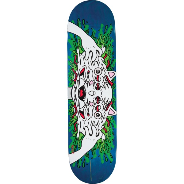 Rip N Dip Skull Face Nerm Blue Skateboard Deck - 8" x 31.75"