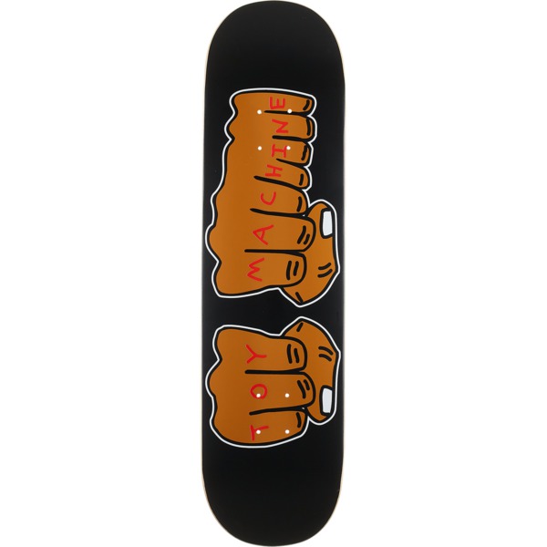 Toy Machine Skateboards Fists New Black Skateboard Deck - 8.5" x 32"