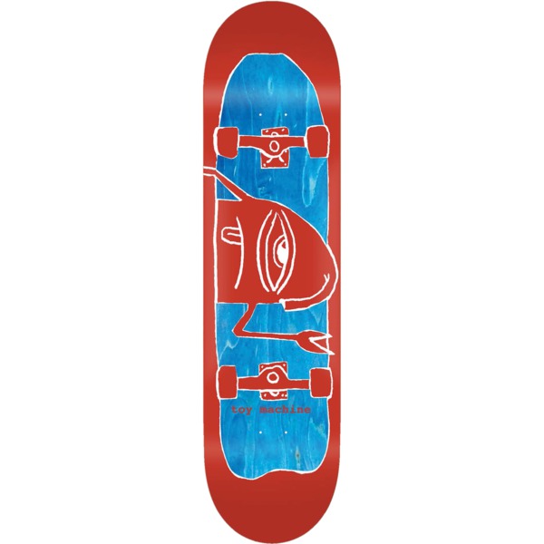 Toy Machine Skateboards Hello Sect Red Skateboard Deck - 7.75" x 31.25"