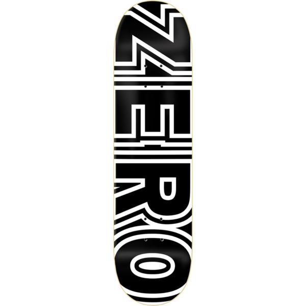 Zero Skateboards Bold Black / White Skateboard Deck - 8.12" x 31.9"