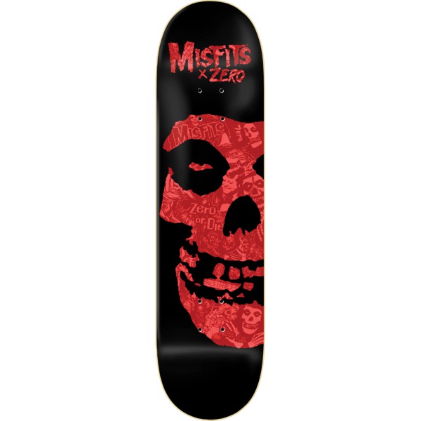 Zero Skateboards Misfits Collage Black / Red Skateboard Deck - 8.5" x 32.3"