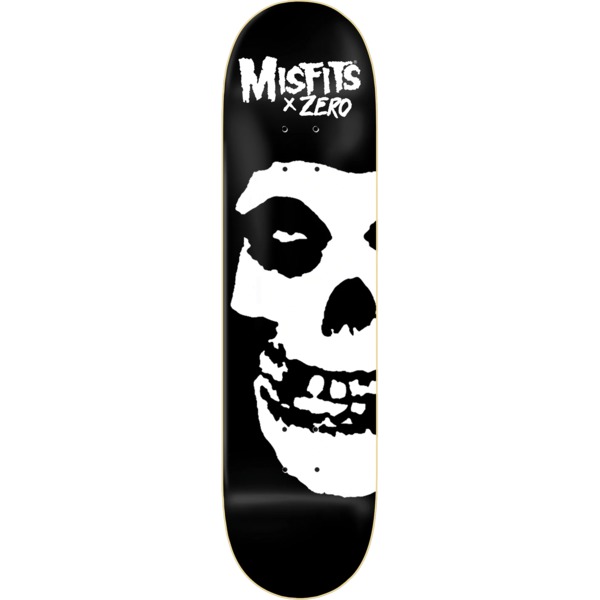 Zero Skateboards Misfits Fiend Skull Black / White Skateboard Deck - 8.25" x 31.9"