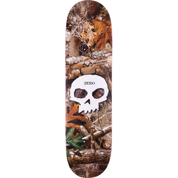 Zero Skateboards Real Tree Wasteland White Skateboard Deck - 8.5" x 32.3"