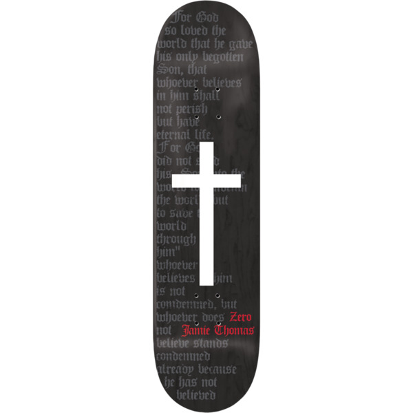 Zero Skateboards Jamie Thomas OG Cross Black Stain Skateboard Deck - 8. ...