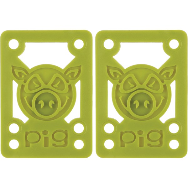 Pig Wheels Piles Olive Riser Pads - Set of Two (2) - 1/8"