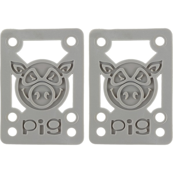 Pig Wheels Piles Grey Riser Pads - Set of Two (2) - 1/8"