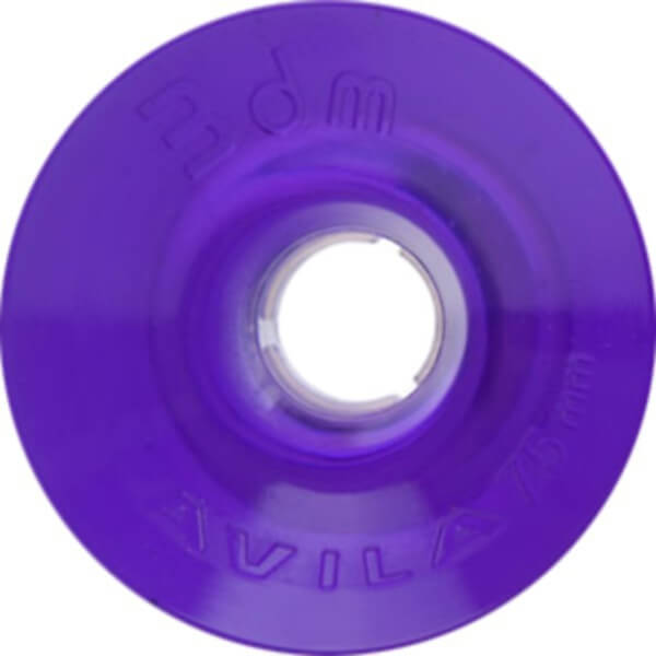 3DM Wheels Avila Clear Purple Longboard Skateboard Wheels  75mm 77a Set of 4  Warehouse 