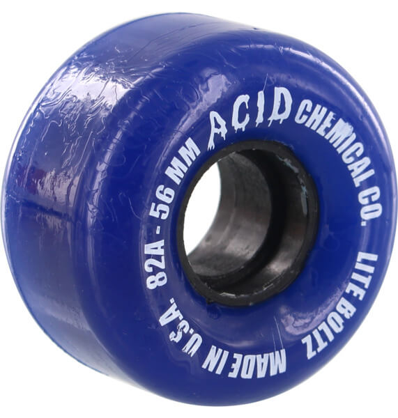 Acid Chemical Wheels Clean Machine Blue \/ Black Skateboard Wheels  56mm 82a Set of 4 