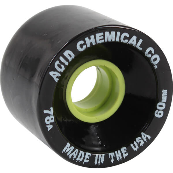 Acid Chemical Wheels Funner Black \/ Yellow Skateboard Wheels  60mm 78a Set of 4  Warehouse 