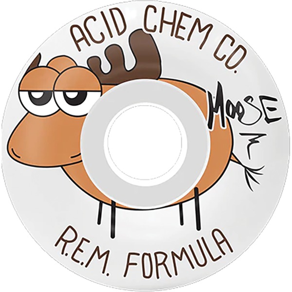 Acid Chemical Wheels REM Moose SR White Skateboard Wheels - 55mm 99a (Set of 4)