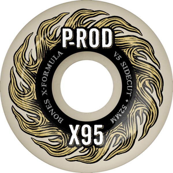 Bones Wheels Paul Rodriguez XF V5 Natural Skateboard Wheels - 52mm 95a (Set of 4)