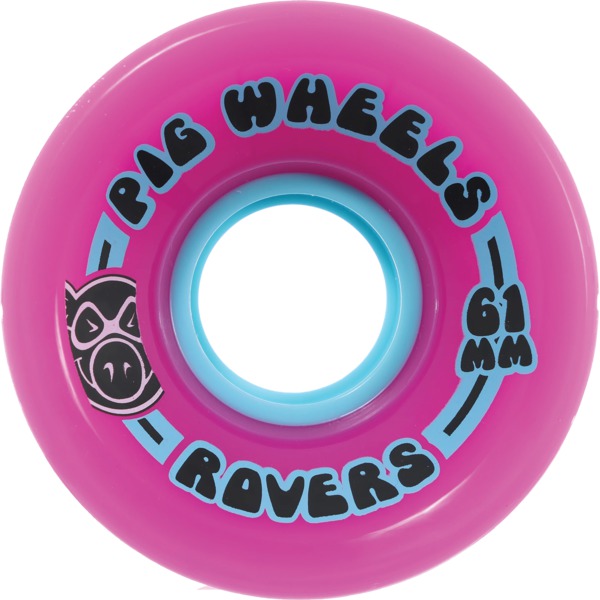 Pig Wheels Rover Pink Skateboard Wheels - 63mm 85a (Set of 4)