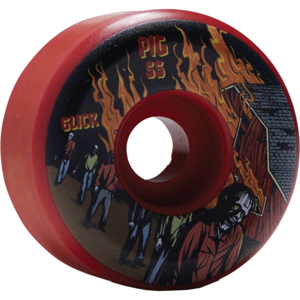 Pig Wheels Corey Glick Apocolypse Red Skateboard Wheels - 55mm 97a (Set of 4)