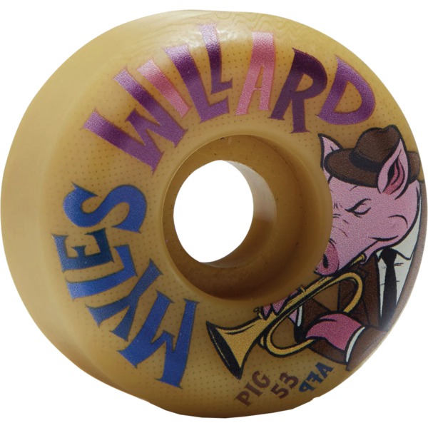 Pig Wheels Myles Willard Jazz Natural Skateboard Wheels - 53mm 97a (Set of 4)