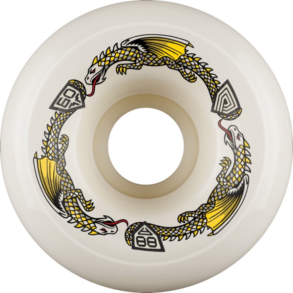 Powell Peralta Dragon Formula 88 Off White Skateboard Wheels 40mm CP - 60mm 88a (Set of 4)