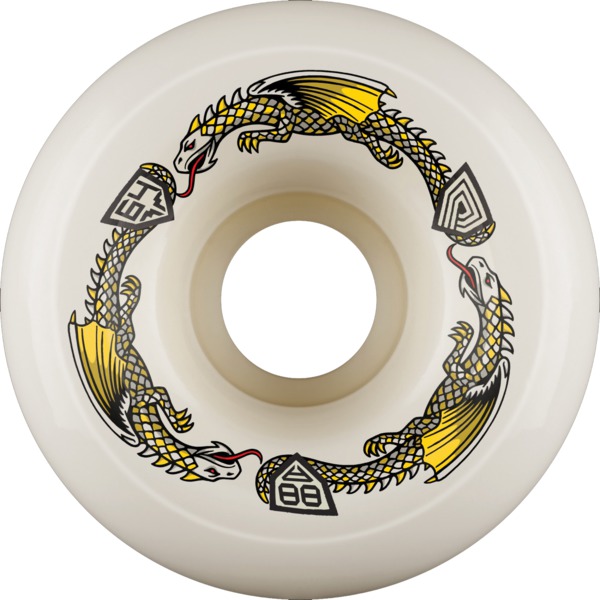 Powell Peralta Dragon Formula 88 Off White Skateboard Wheels 40mm CP - 64mm 88a (Set of 4)